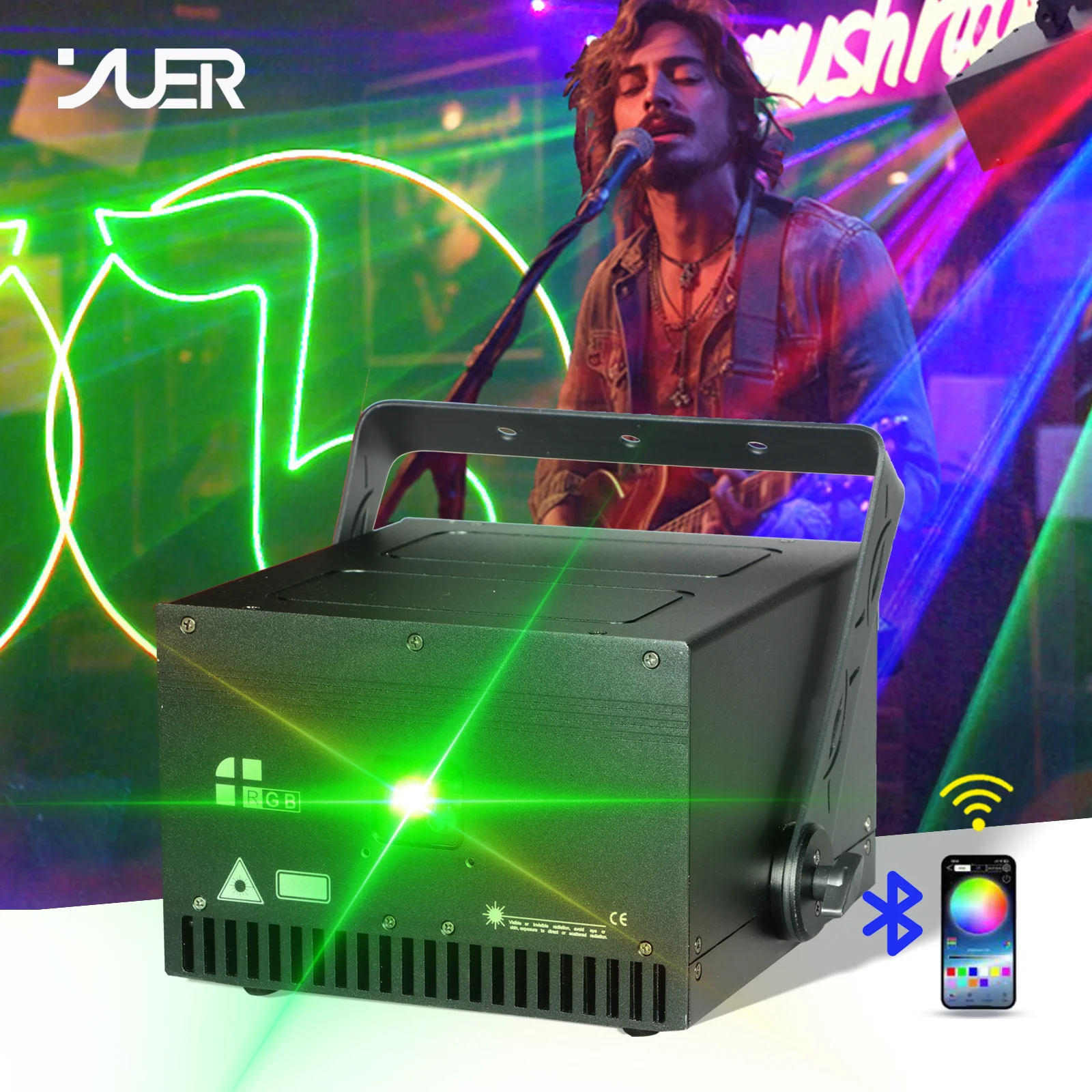 6W 8W 10W 12W Full Color Scanning Projector With APP Control RJ45 Animation Effect ILDA/DMX512 For DJ KTV Party Wedding Stage