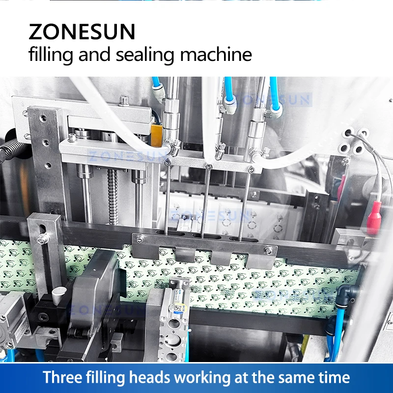 Машина для наполнения и запечатывания Zonesun, легкая упаковка с одной дозой для жидкости и кремового продукта