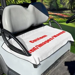 Custom Golf Cart Seat Cover Soft Microfiber Golf Cart Seat Towel Breathable Golf Cart Seat Blanket Covers for Most Golf Carts