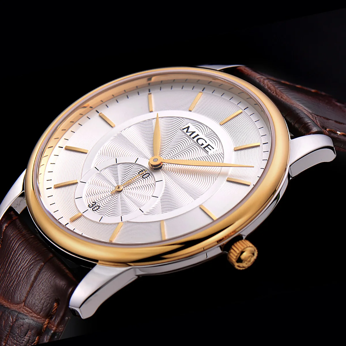 MIGE Original Miyota Quartz Couples Watch Waterproof Wristwatch Simple Business Stainless Steel Watch Gift reloj hombre
