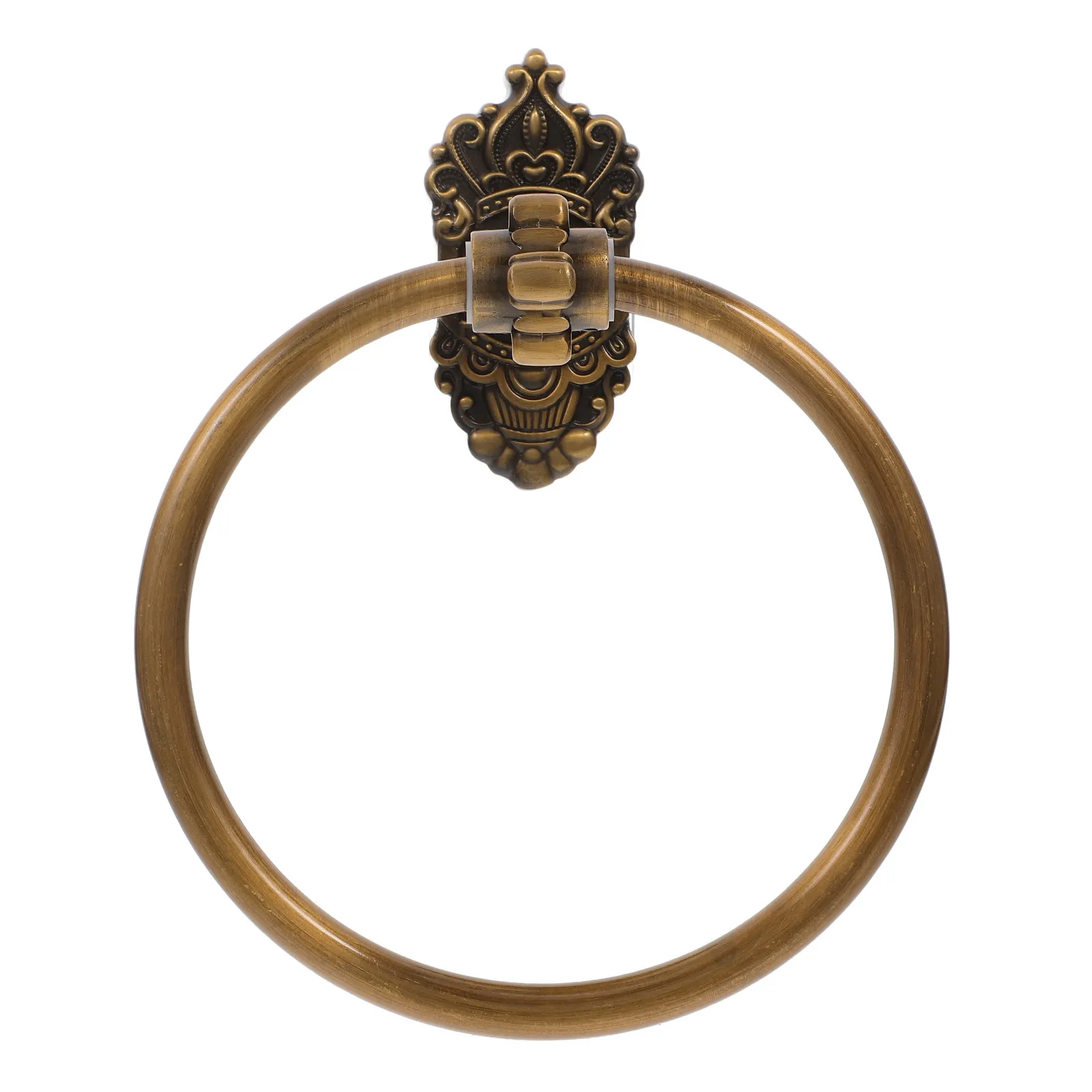 

Aluminum Bathroom Towel Ring Round Wall Mounted Hand Towel Holder for Modern European Style Bath Accessories Drying Rack Fixture