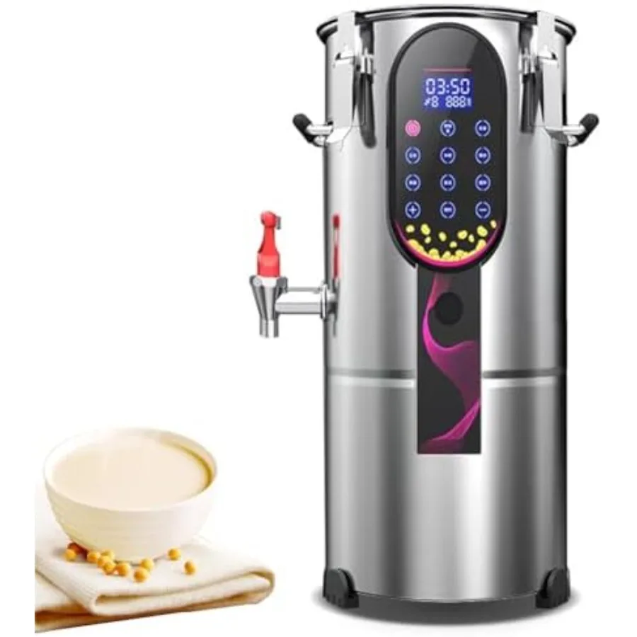 

Коммерческая электрическая машина для соевого молока со съемным фильтром и таймером разделения шлака, рафинер для кухни, ресторана, нержавеющая сталь