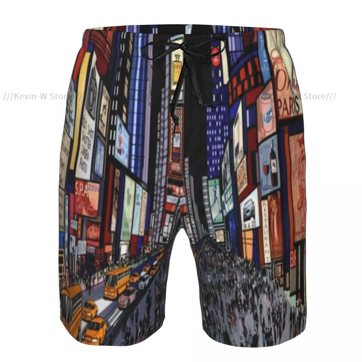 Swimwear Mens Swim Shorts Beach Swimming Trunks For Man Night View Of Times Square In New York Swimsuit Surf Board Bathing Suit