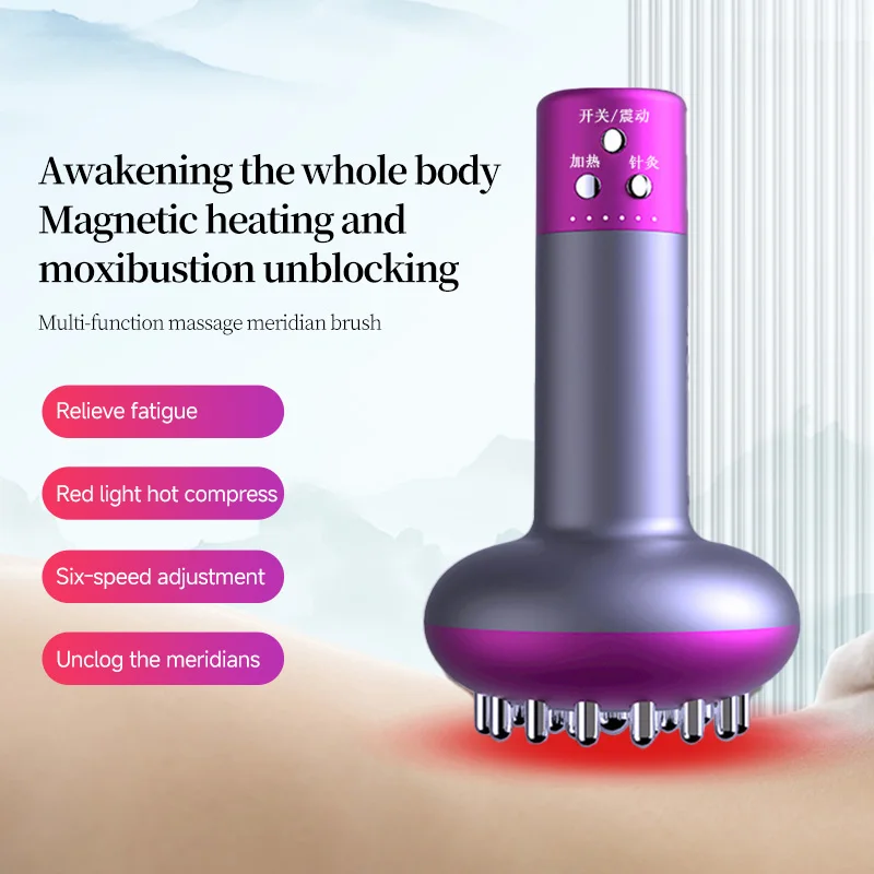 

Electric Lymphatic Drainage Massage Machine Meridian Body Brush Microcurrent Anti-Cellulite Guasha Physiotherapy Device