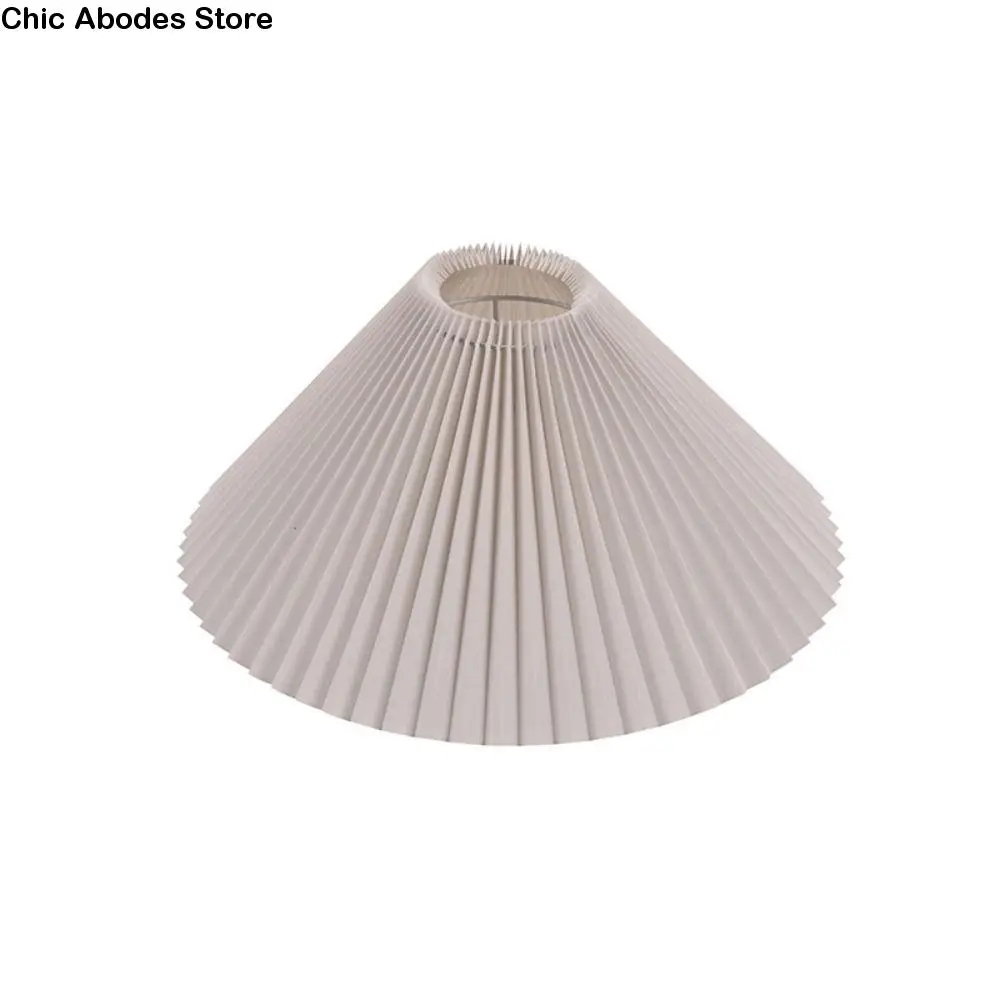 

DIY Nordic Fabric Table Lamp Lampshade Pleated Minimalist Floor Lamp Cover Modern Washable Wall Lamp Lampshade Bedroom Hotel