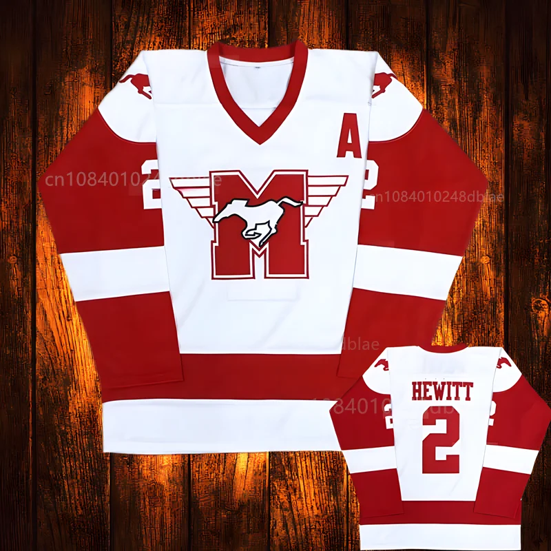 Custom Vintage Hamilton Mustangs #2 Huey Hewitt Sutton Embroidery Stitched Hockey Jersey Youth Kids Adult Any Size And name