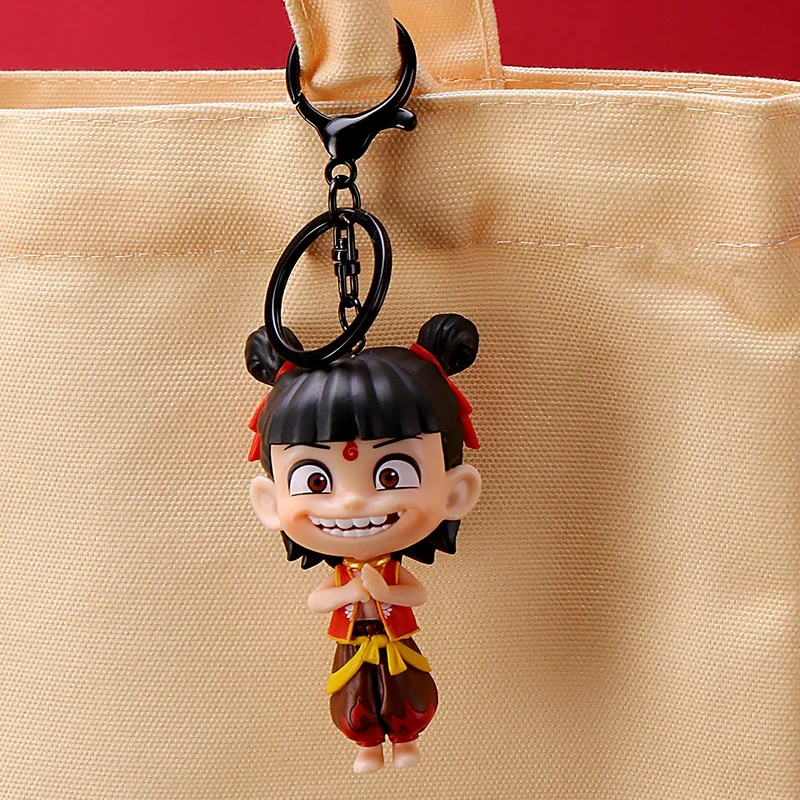 

NEW Authentic Nezha 2 Magical Children Sea Of Troubles Surrounding Dolls Aobing Cup Keychain Pendant Desktop Decorative Ornament