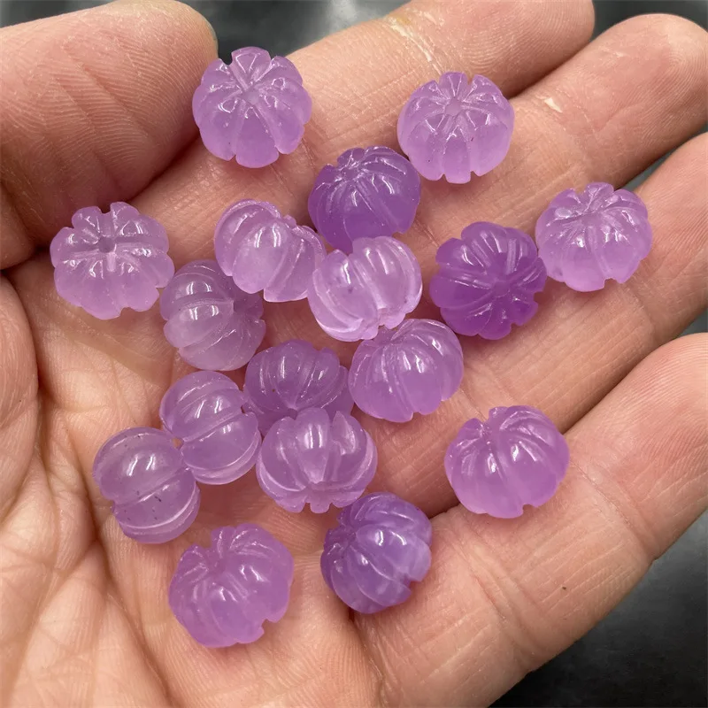 Cheap Jade DIYOrnament Accessories8*12mm Violet Purple Bashan Jade Pumpkin Beads Abacus Beads