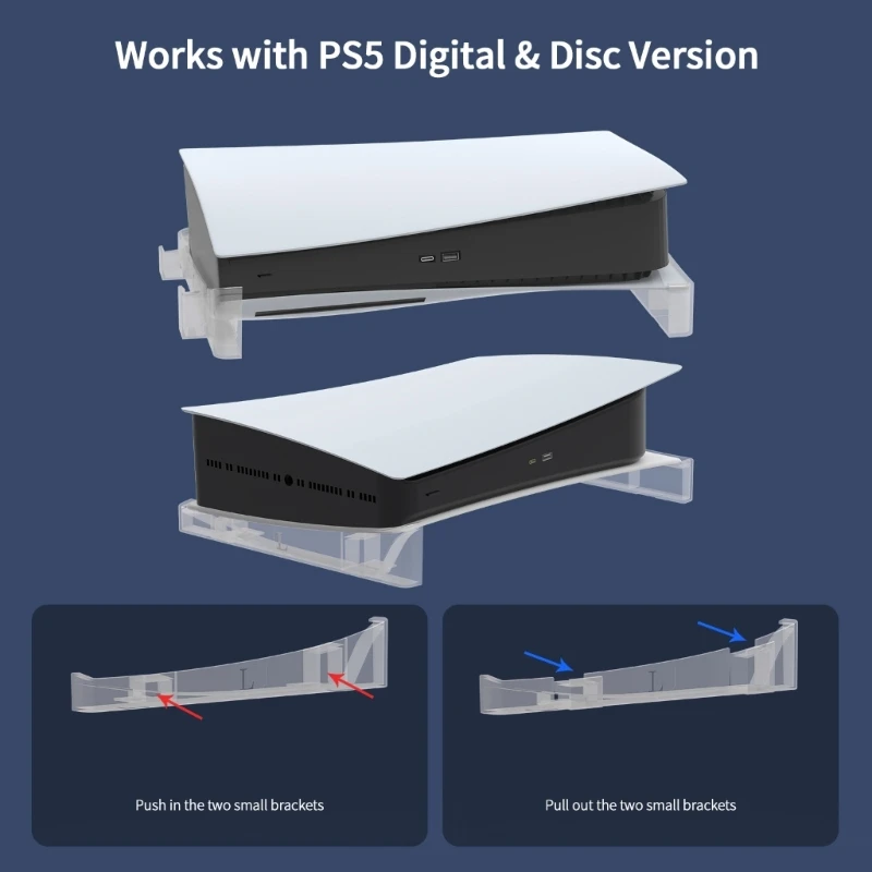 رف موفر للمساحة لأجهزة الألعاب ، دعم قاعدة ABS ، حامل آمن ، دعم حماية خفيف الوزن ، دعم سطح المكتب ، انخفاض السفينة