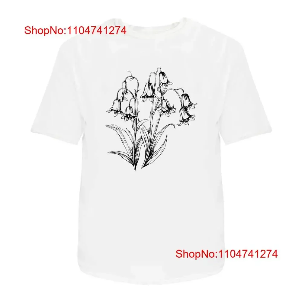 

'Bluebells Flowers' Cotton T Shirt TA051831 vintage Washed Comfortable Stretched Stylish Breathable Unisex Soft fashion
