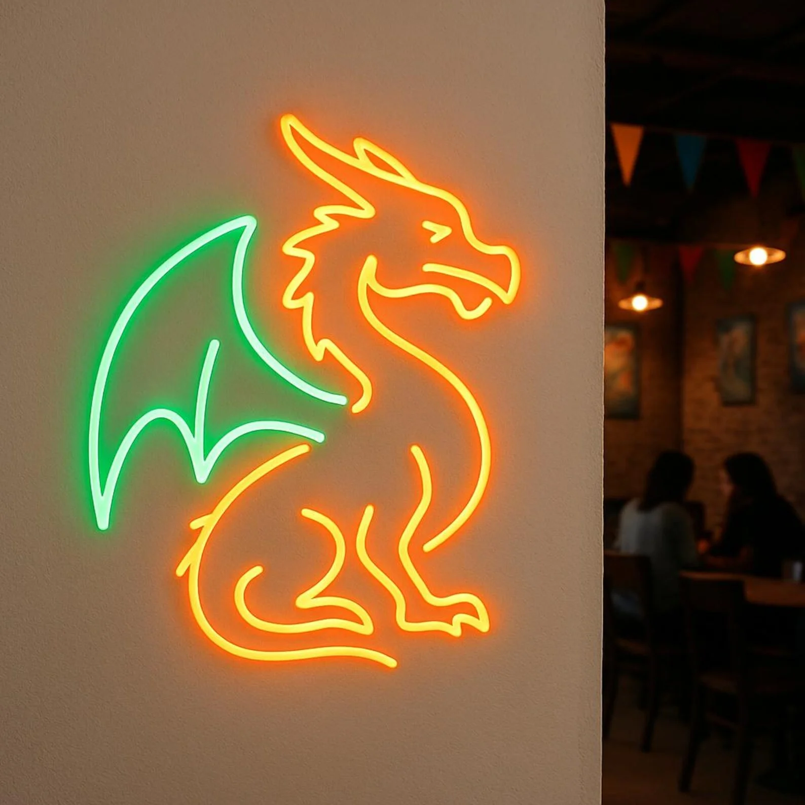 Dragon Neon Sign, Asian Cuisine Restaurants Light, Martial Arts Clubs Led Sign, Living Room Neon Decor