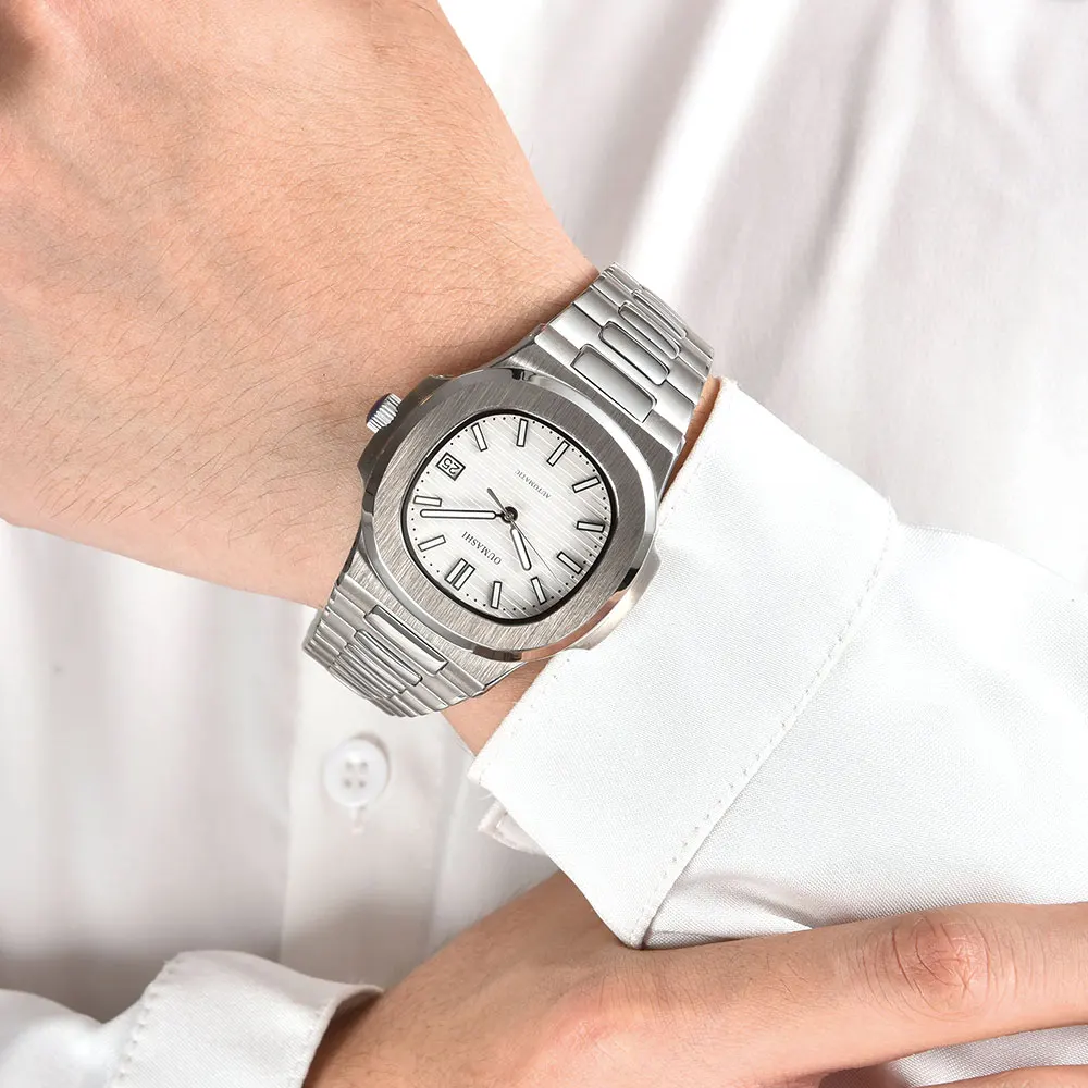 43mm men's custom watch with NH35 movement automatic mechanical watch sapphire glass business waterproof watch