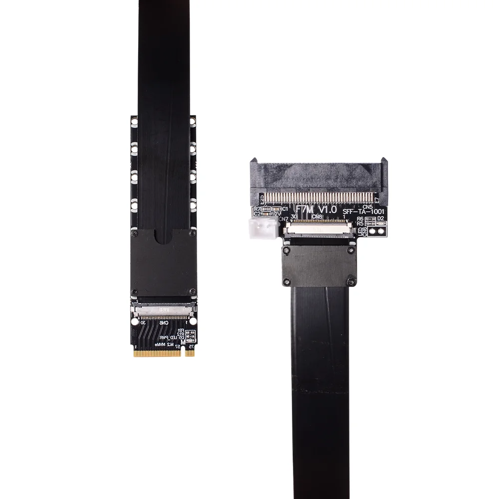 ADT-Link PCIE 5.0 X4 M.2 NVMe To U.2 U.3 E1.S E3.S SSD Extension Cable Solid State Drive Card To M.2 NVMe Slot Gen5 SFF-8639