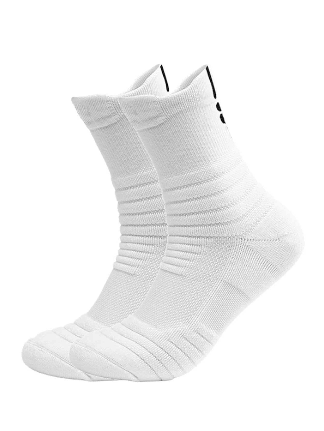 3 Paar Basketballsocken, atmungsaktiv, gepolstert, stoßdämpfend, unisex, elastische Fußgewölbestütze, bequeme und erfrischende Wadensocken, atmungsaktiv – Detail 4