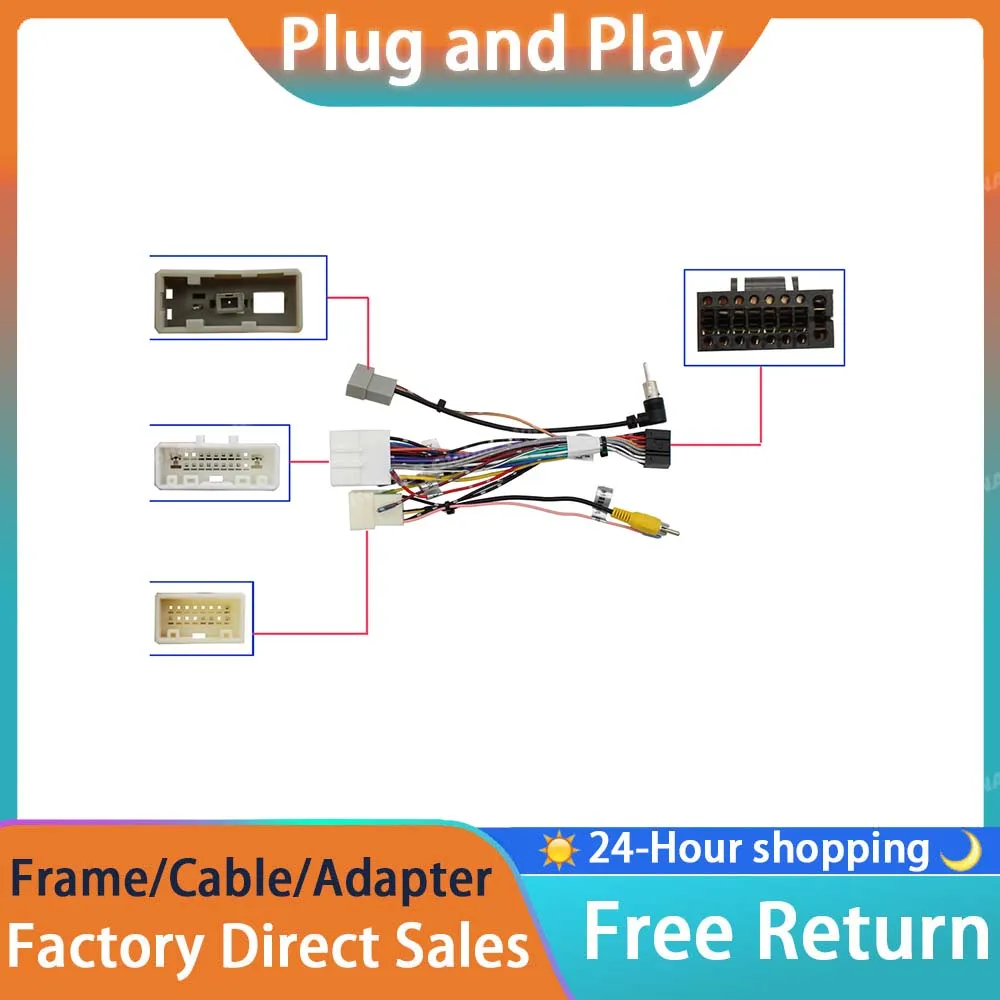 RSNAVI Car Audio Wiring Harness For Nissan Qashqai 06-11 Aftermarket 16pin CD/DVD Stereo Installation Wire Adapter #HQ7302