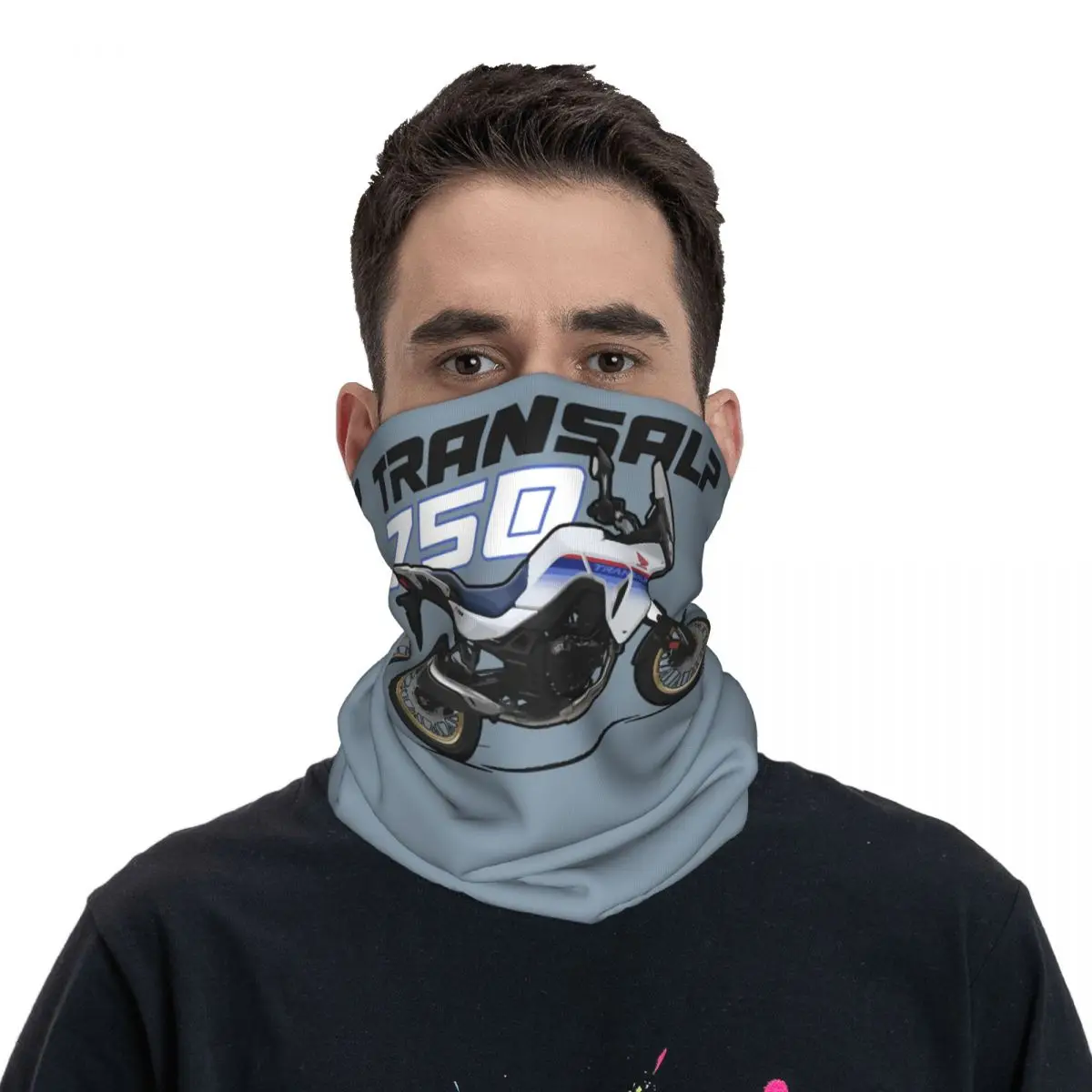 Motocicleta Impresso Neck Cover, Moto Wrap Scarf, Motocross Bandana, Unisex Riding Balaclava, Inverno, Transalp, XL750