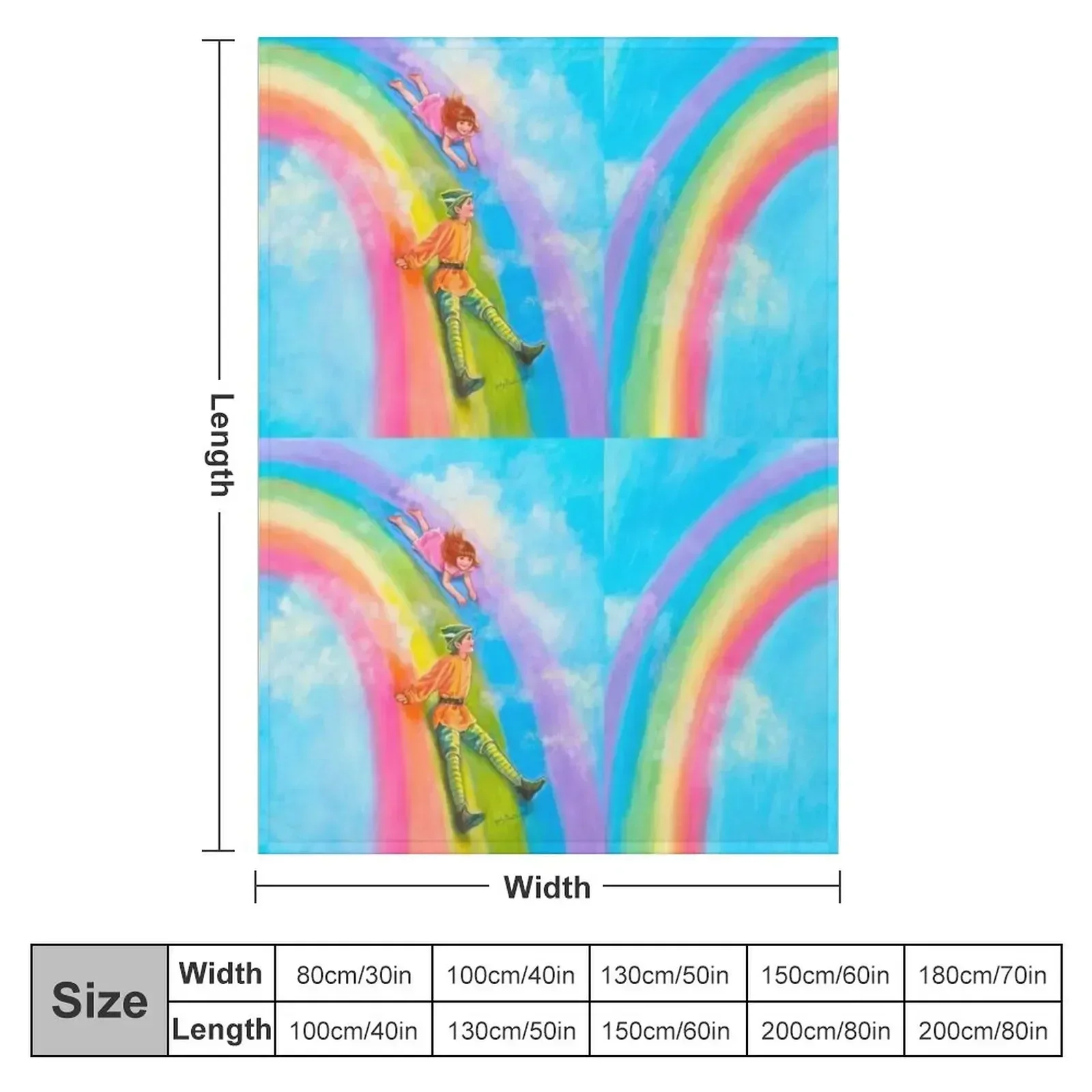 SLIDING DOWN THE RAINBOW Throw Blanket Designers Blankets For Baby for sofa Decorative Sofas Soft Plaid Loose Blankets