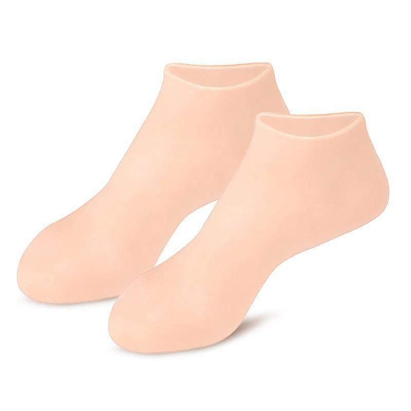 Silicone Socks And Gloves - Moisturizing Gel Spa Exfoliation Prevent Dry Cracked Dead Skin Remover Protector Foot/Hand Care Tool