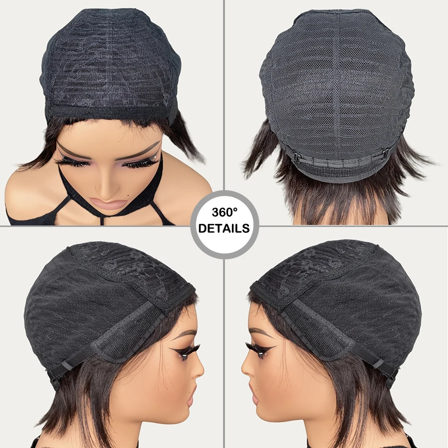 Short Pixie Cut Brazilian Human Hair Wig