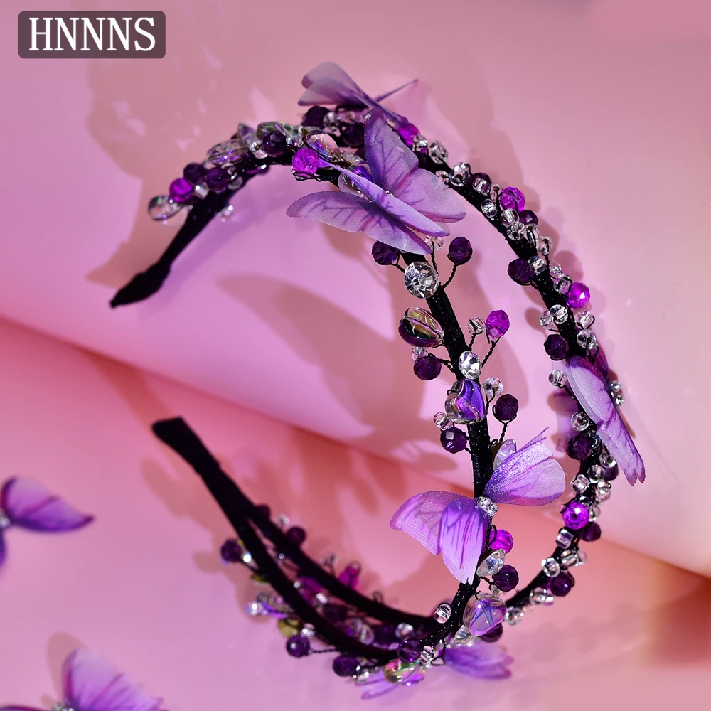 TOPQUEEN جميلة الزفاف الجنية عقال اليدوية أنيقة فراشة المياه الماس السيدات مأدبة الشعر الحلي YXA160