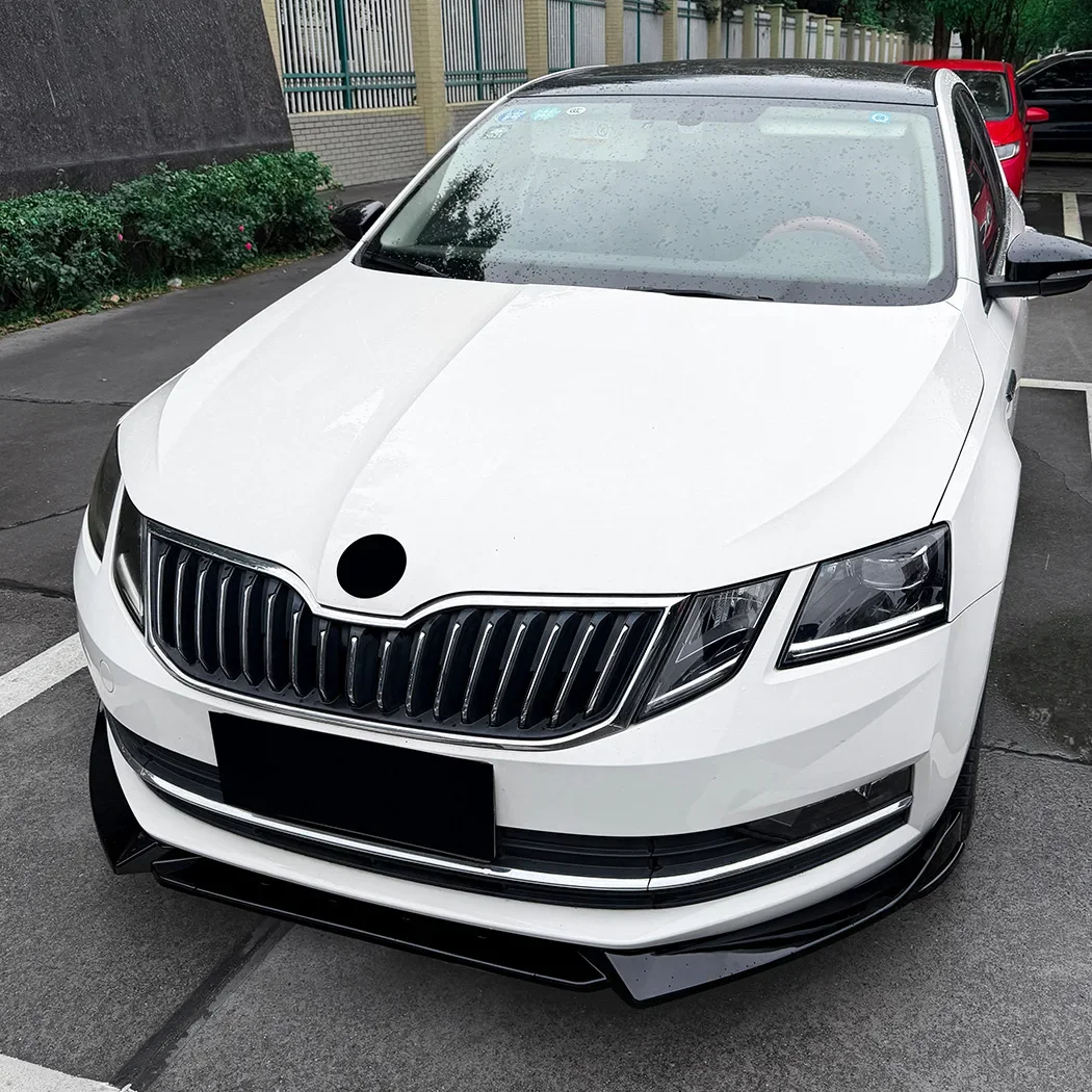 Front Bumper Lip Splitter for Skoda Octavia MK3 5E MK3.5 2018-2020 Facelift Chin Cover Body Kits Spoiler Tuning Modification