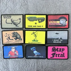 Funny Patch on Clothes Printing Stickers Tactical Equipment Military Accessory Hook and Loop Patches Backpack Appliques