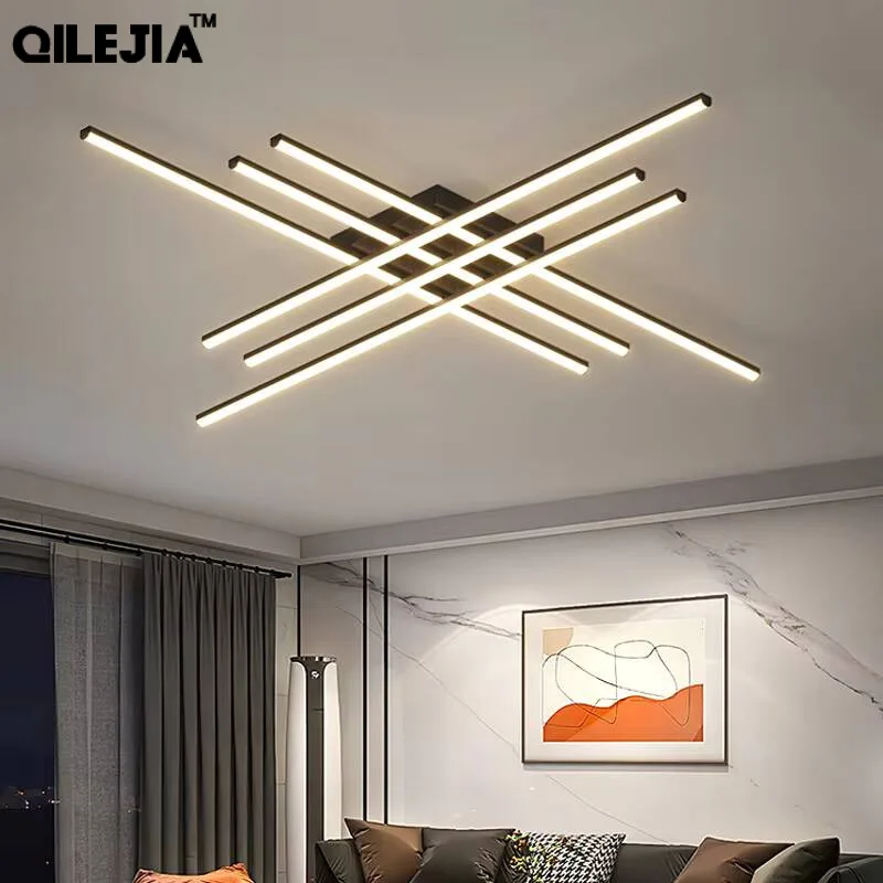 

Светильники Потолочный светильник Геометрическая эстетика для гостиной Спальня Столовая Черная люстра Потолочный светильник Светильники Домашняя лампа