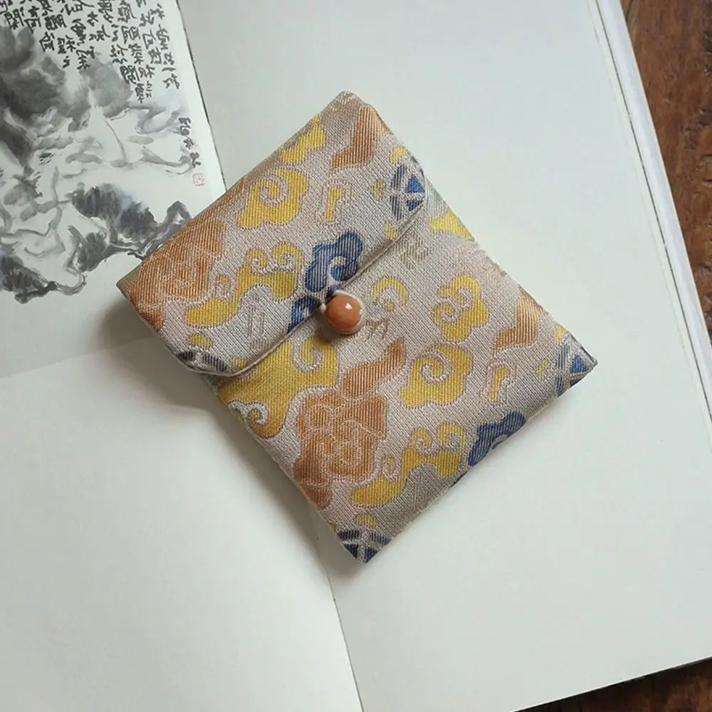 ปักผ้ากระเป๋าเก็บเครื่องประดับ MINI Multifunctional สุขาภิบาล Pad กระเป๋าผ้าฝ้ายสําหรับปะเก็นผ้าเช็ดปากผ้าเช็ดตัวลิปสติก