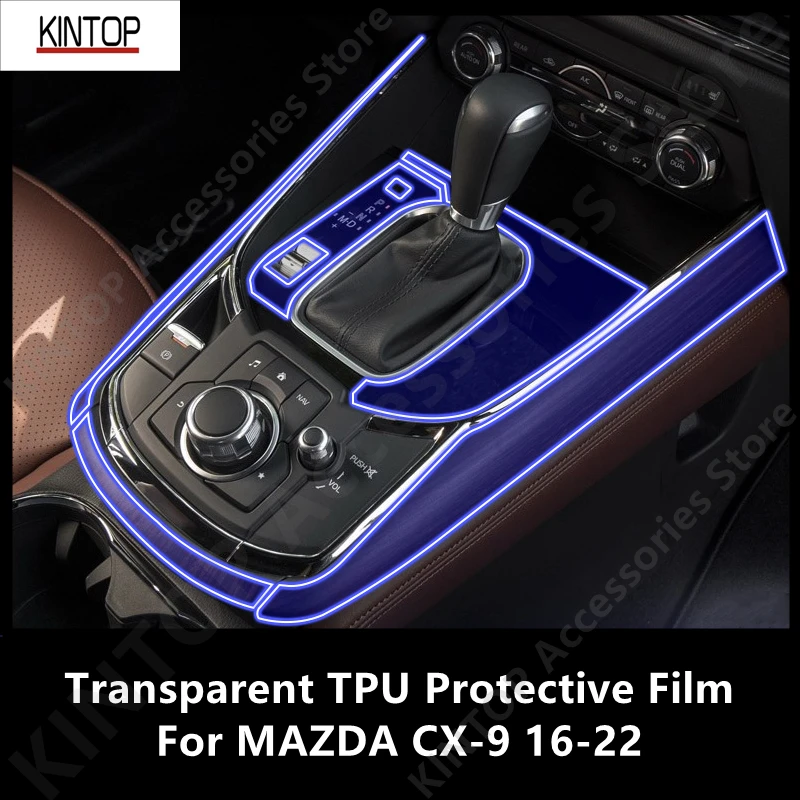 

For MAZDA CX-9 16-22 Car Interior Center Console Transparent TPU Protective Film Anti-scratch Repair Film Accessories Refit