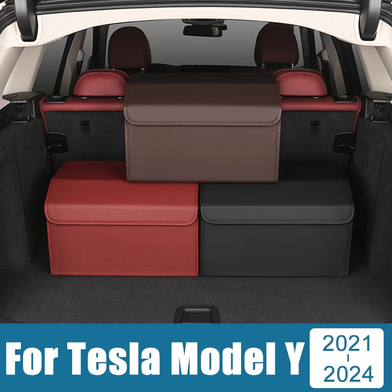

For Tesla Model Y ModelY 2021 2022 2023 2024 EV Portable Car Trunk Storage Box Cover Large Capacity Holder Organizer Tool Case