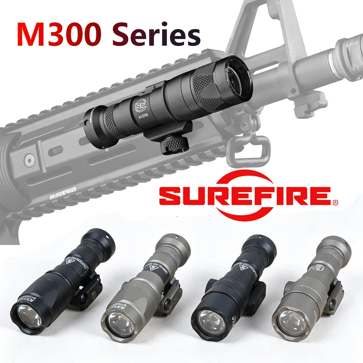 Tactical SF M300 M300B M300V IR Surefire Pressure Remote Switch Flashlight Airsoft Hunting Scout Light For AR15 HK416 M16 M4