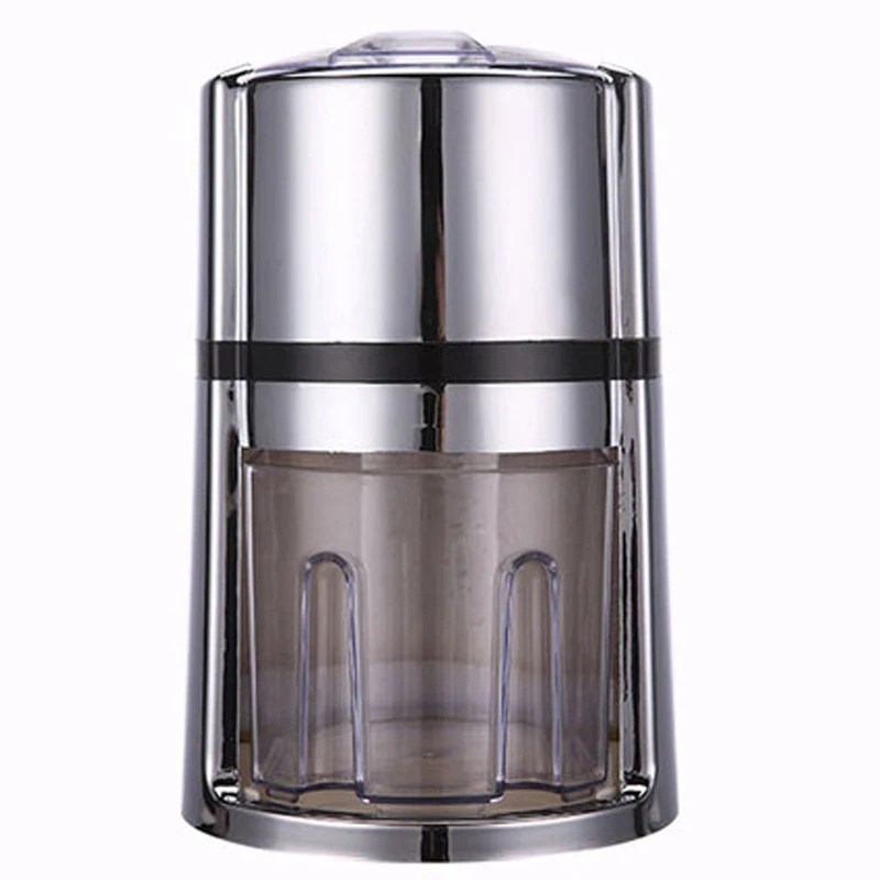 ماكينة حلاقة الثلج المنزلية الصغيرة كسارة مخروط الثلج المحمولة دليل سحق آلة الجليد المقلية عصير كتلة الجليد آلة التقطيع