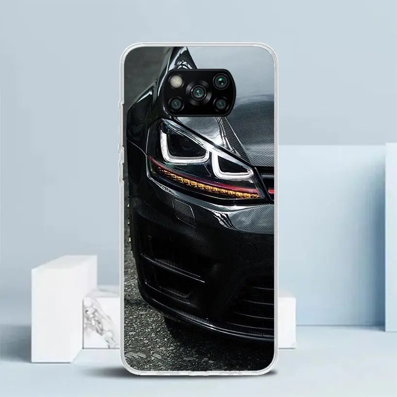 Sport Car Golf R 7 Silicon Call Phone Case For Xiaomi Poco X3 Nfc X5 X6 F6 F5 Pro M5S M5 X4 F4 GT M4 M3 F3 F2 F1 M2 Cover X3 Nfc