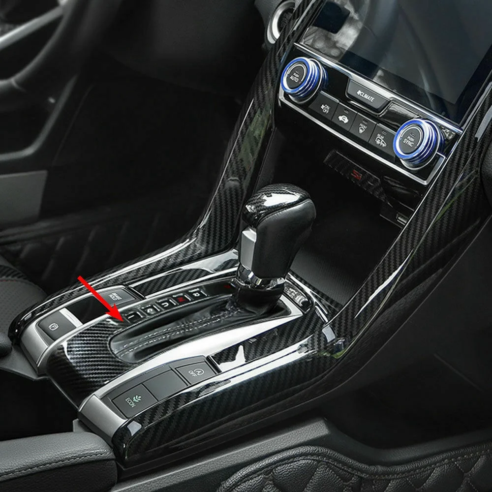 

Durable Carbon Fiber Gear Shift Box Panel Trim for Honda Civic 10Th 2016-2018