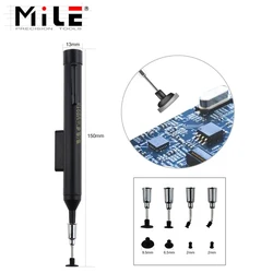 Anti-satic IC Pick-up Vacuum Sucker Pen + 4 Suction Headers for BGA SMD Work Reballing Aids