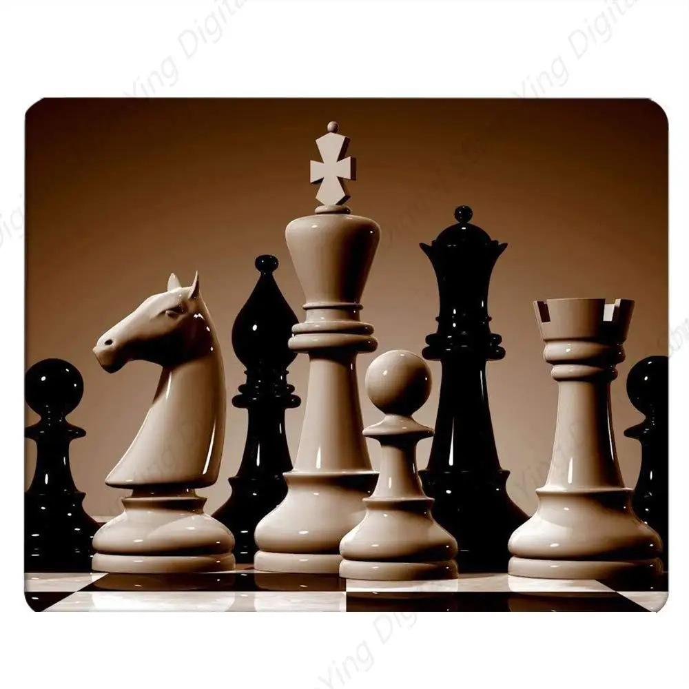 

Chess And Card Game Mouse Pad Classic Chess Pattern Computer Desk Laptop Office Mouse Pad 25*30cm