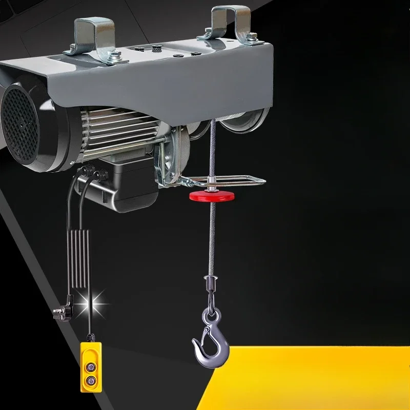 220V 12m 20m 30m Micro Electric Hoist Crane Household Small Lift Hoist 1 Ton / 0.5T Winch Decoration Crane