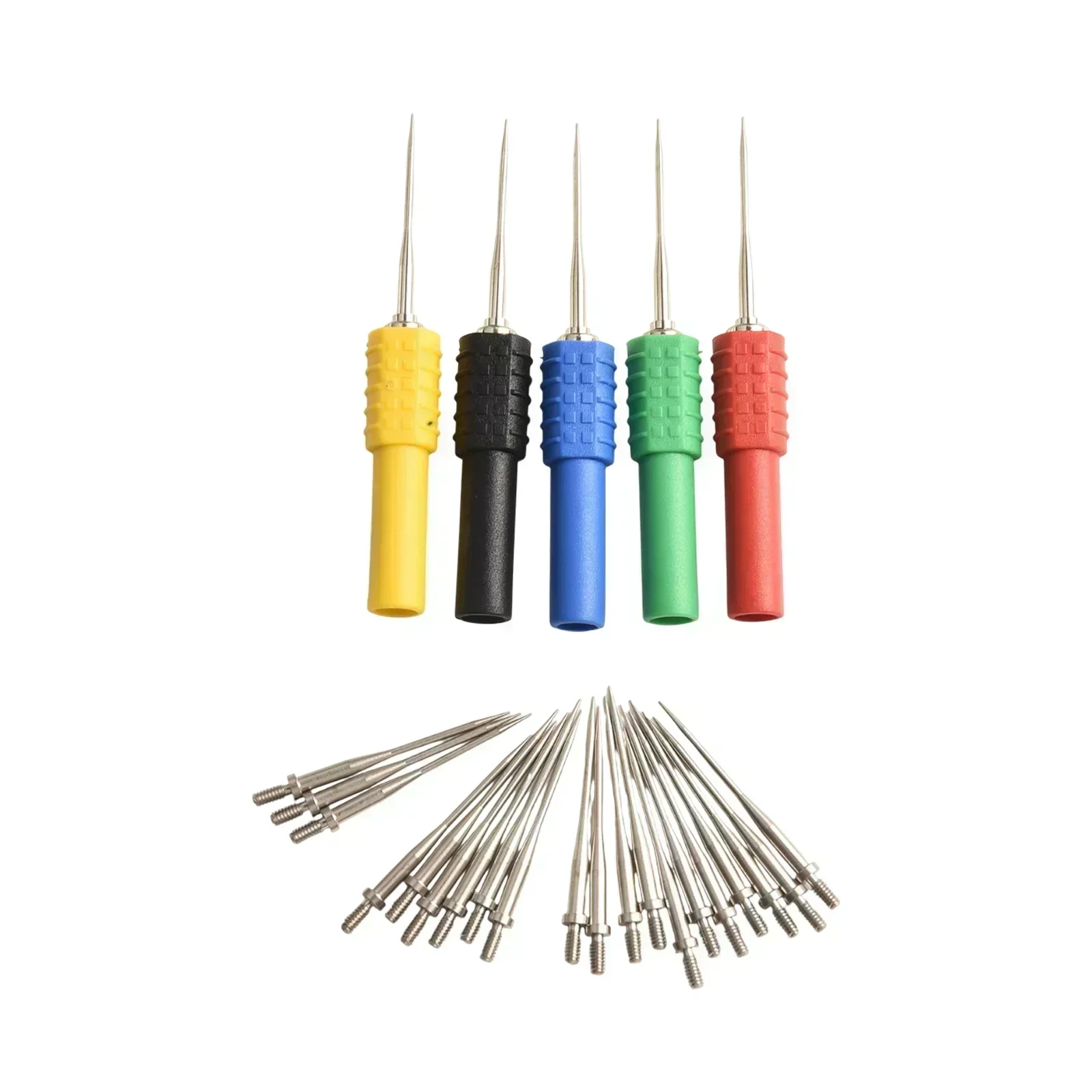 Professional Electrical Measure Tool Needle Back Test Probes Set with 5 Acupuncture Probes and 20 Replaceable Needles