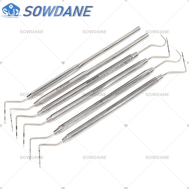 Dental Stainless Steel Periodontal Probe with Scaler Explorer Instrument Tool Tooth Cleaning Dentist Endodontic Tool Equipment