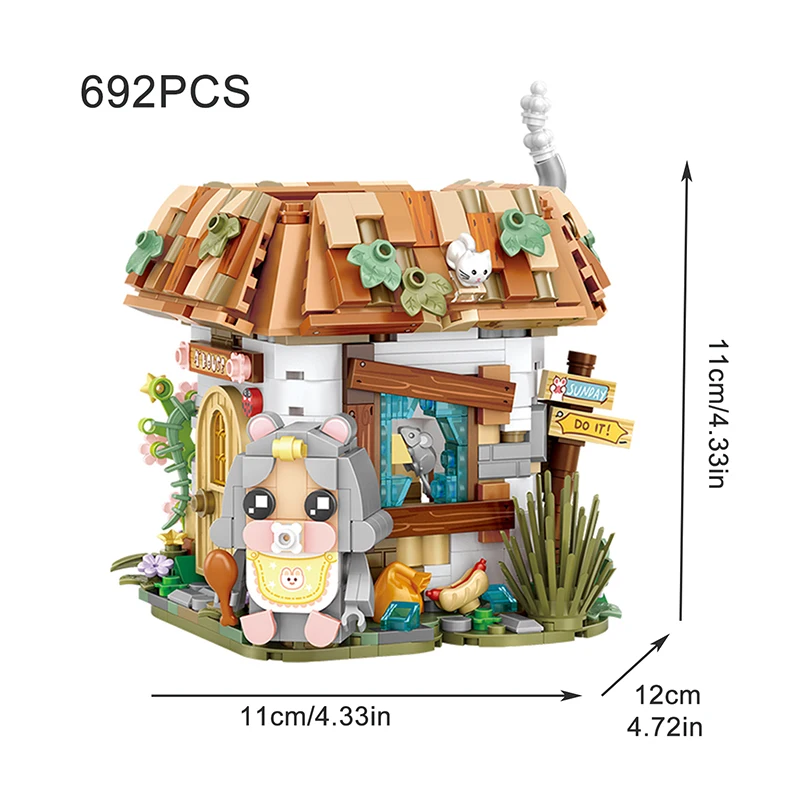 Set di blocchi di costruzione portapenne per casa creativa Portapenne per cancelleria per ufficio fai-da-te Modello di assemblaggio Ornamenti Giocattoli per bambini Regali