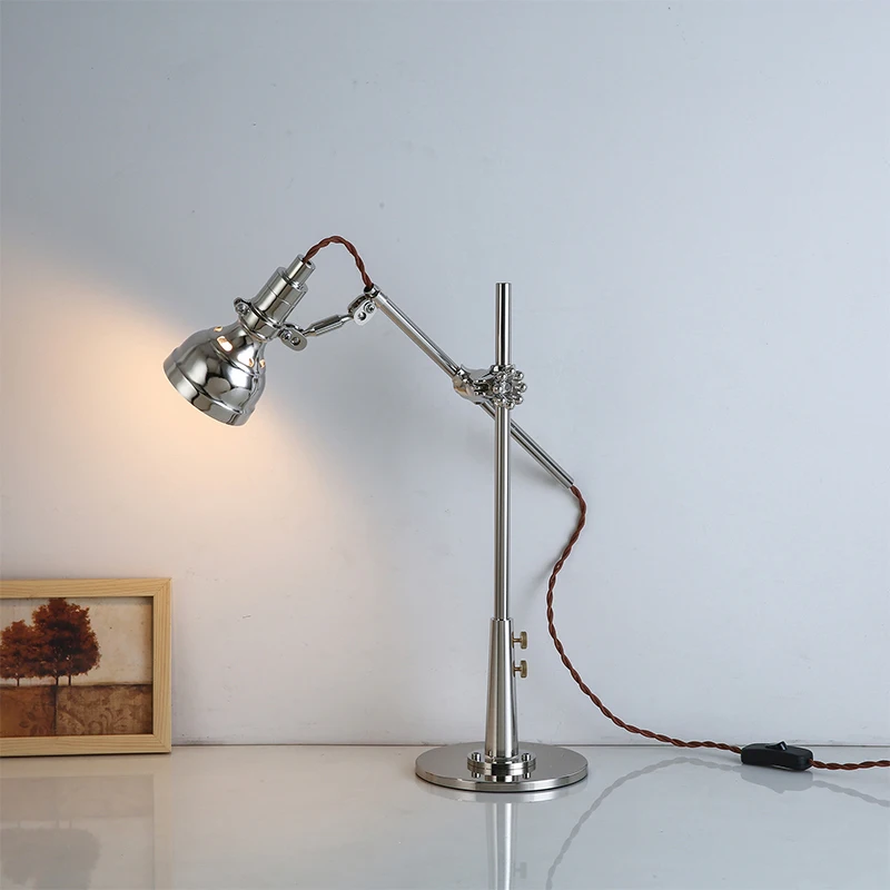 High Quality Aluminum Alloy Industrial Style Desk Lamp Multifunctional Adjustable Office Desk Lamp Rust-proof