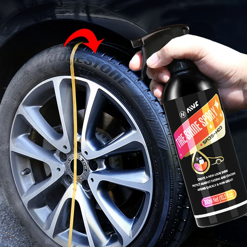 Tire Coating Tire Shine Long Lasting High Gloss Car Tire Refurbishing Agent Cleaner Nourish Leather Preventing Tire Aging