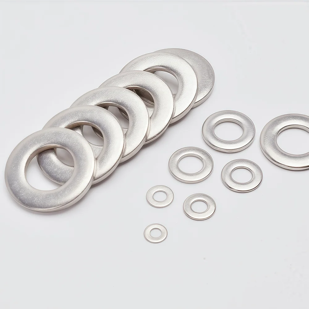 3-200pcs 304 Stainless Steel Flat Washer M1.6 M1.6 M2 M2.5 M3 M3.5 M4 M5 M6 M8 M10 M12 M14 M16 M18 M20 M22 M24 Plain Gasket