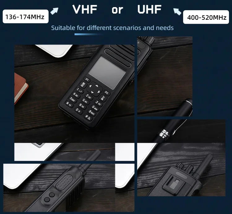 أجهزة اتصال لاسلكية طويلة المدى محمولة 10 وات OS-8668 VHF 136-174 شاشة LED DTMF جهاز اتصال لاسلكي