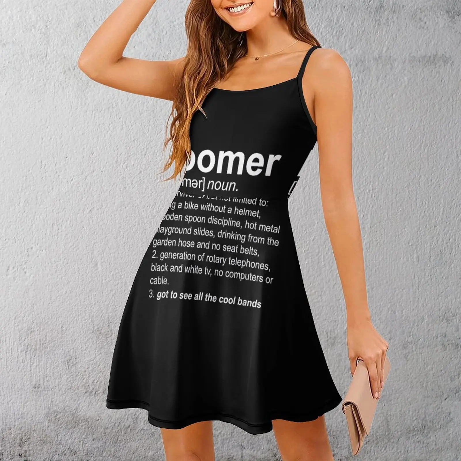 

Sexy Woman's Gown The Dress Boomer Nostalgia Print Women's Sling Dress Creative Vacations Humor