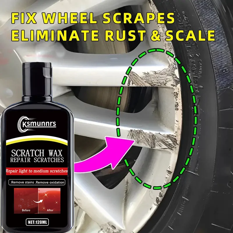 طقم إصلاح عجلة الدراجة النارية العالمي - معجون إصلاح خدوش العجلة المصنوعة من السبائك، وإزالة الأكسدة ومعجون التلميع، عالي الجودة