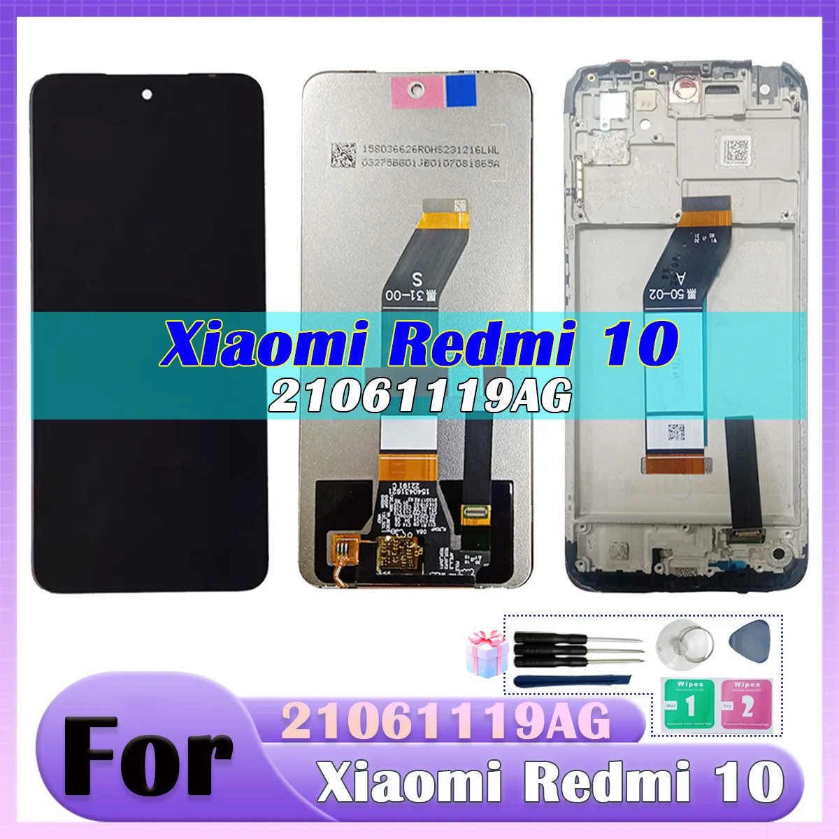 TFT For Xiaomi Redmi 10 LCD Display Touch Screen Digitizer Assembly,For with Frame Redmi 10 LCD Replacement ﻿