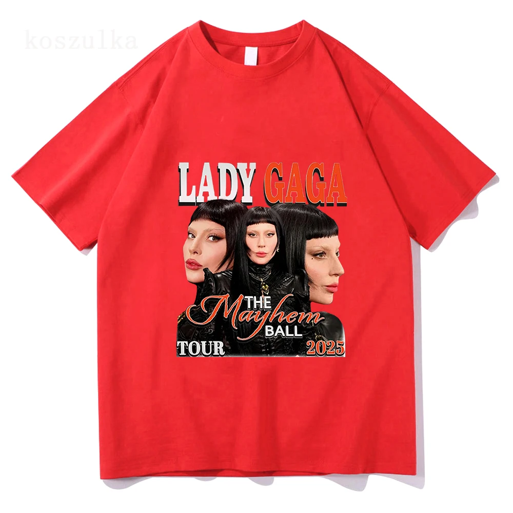 Lady Gaga The Mayhem Ball Tour 2025 Tshirts Unisex Cotton Round