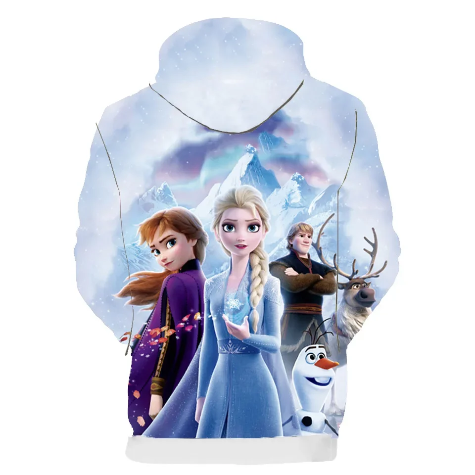 Cartoon Frozen 2 Elsa Anna Kids Baby Girls Toddler 3D Print Princess Hoodies Tracksuit Children Clothing Cute Top Tee Sweatshirt