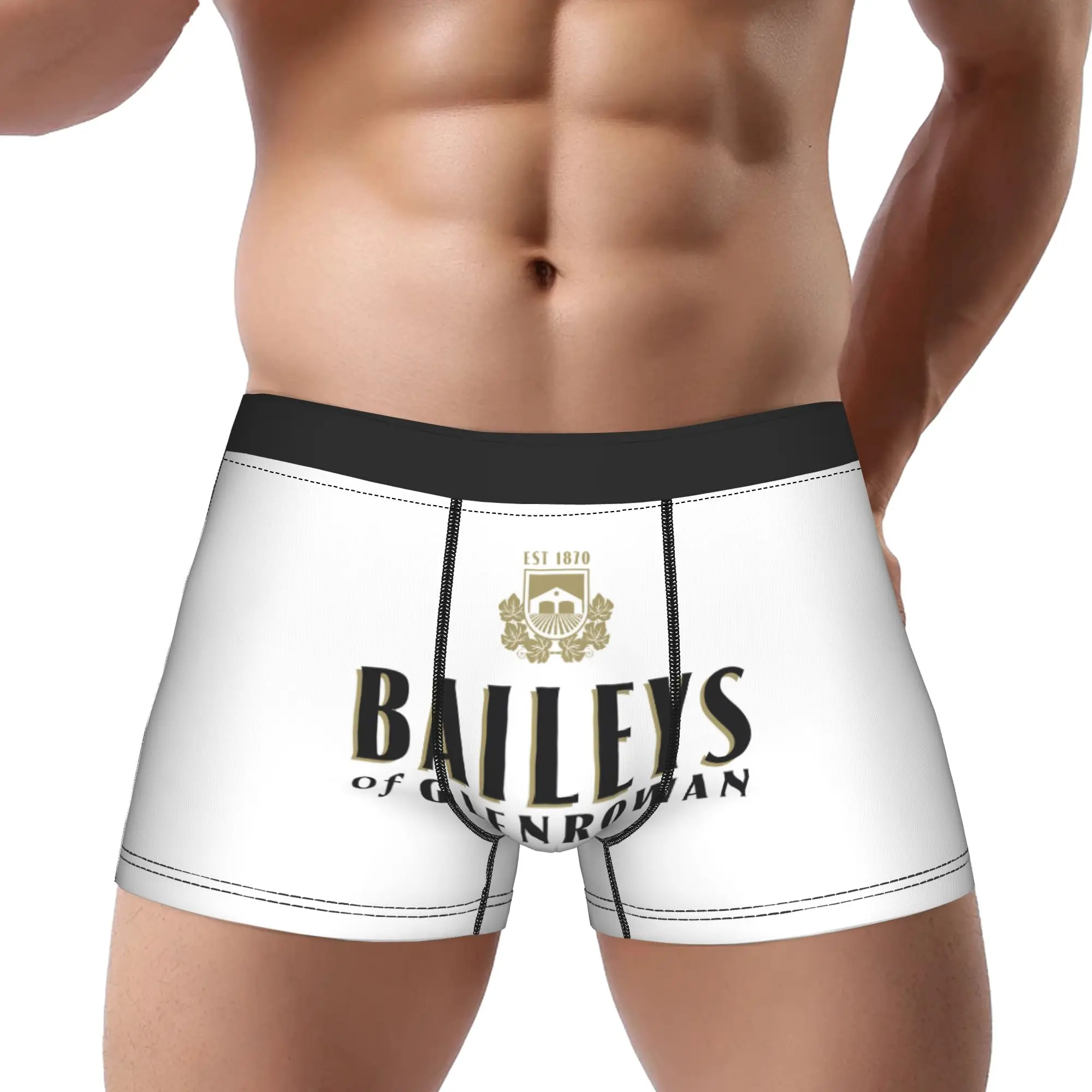 

Трусы-боксеры bBaileys of Glenrowan EST 1870 с логотипом, мужские трусы с принтом, шорты-боксеры